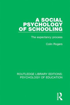Cover A Social Psychology of Schooling (eBook, PDF)