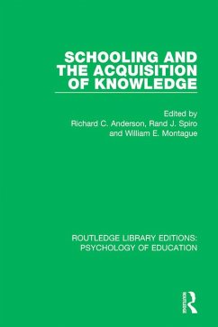 Cover Schooling and the Acquisition of Knowledge (eBook, ePUB)