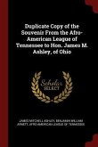 Duplicate Copy of the Souvenir From the Afro-American League of Tennessee to Hon. James M. Ashley, of Ohio