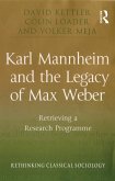 Karl Mannheim and the Legacy of Max Weber (eBook, ePUB)