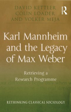 Cover Karl Mannheim and the Legacy of Max Weber (eBook, ePUB)