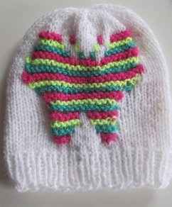 Cover Strickanleitung Babymütze Schmetterling 0 Monate bis 1 Jahr tragbar (eBook, ePUB)