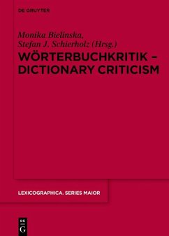 Wörterbuchkritik - Dictionary Criticism (eBook, ePUB)