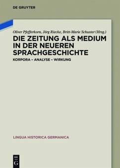 Cover Die Zeitung als Medium in der neueren Sprachgeschichte (eBook, ePUB)