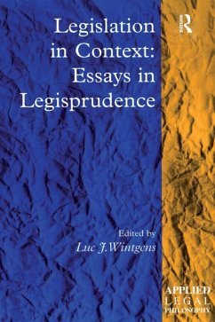 Legislation in Context: Essays in Legisprudence (eBook, ePUB)