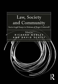 Law, Society and Community (eBook, PDF) - Nobles, Richard; Schiff, David