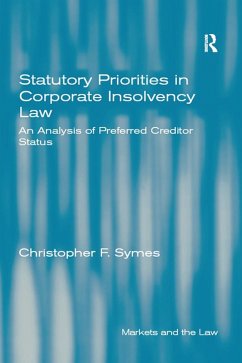 Statutory Priorities in Corporate Insolvency Law (eBook, ePUB) - Symes, Christopher F.