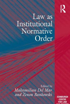 Law as Institutional Normative Order (eBook, ePUB) - Mar, Maksymilian Del