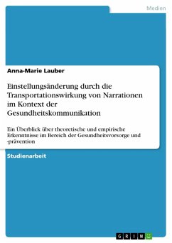 Einstellungsänderung durch die Transportationswirkung von Narrationen im Kontext der Gesundheitskommunikation (eBook, PDF) - Lauber, Anna-Marie
