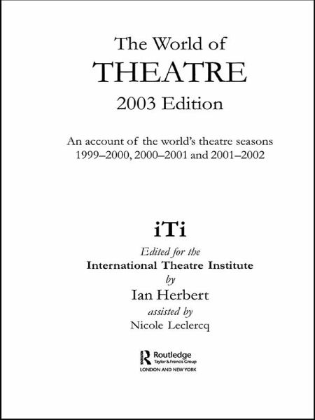 World of Theatre 2003 Edition (eBook, ePUB)