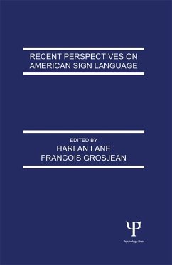 Cover Recent Perspectives on American Sign Language (eBook, PDF)