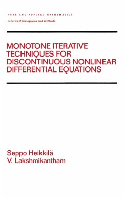 Monotone Iterative Techniques for Discontinuous Nonlinear Differential Equations (eBook, PDF) - Lakshmikantham, V.
