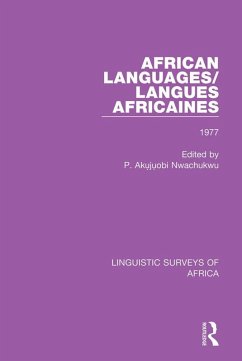 African Languages/Langues Africaines (eBook, ePUB) Cover African Languages/Langues Africaines (eBook, ePUB)