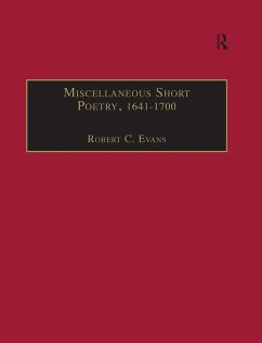 Miscellaneous Short Poetry, 1641-1700 (eBook, ePUB) - Evans, Robert C.