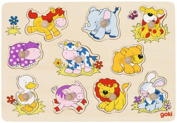 Goki 57838 - Steckpuzzle Tierkinder II Goki 57838 - Steckpuzzle Tierkinder II