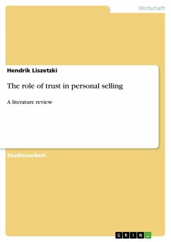 Cover The role of trust in personal selling (eBook, ePUB)