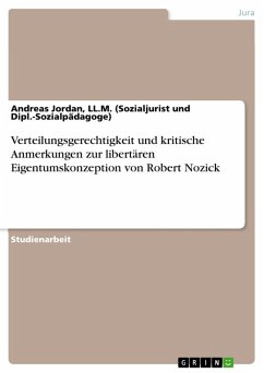 Cover Verteilungsgerechtigkeit und kritische Anmerkungen zur libertären Eigentumskonzeption von Robert Nozick (eBook, ePUB)