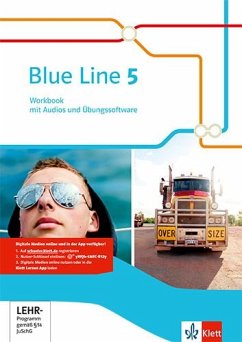 Cover Blue Line Workbook mit Audios und Übungssoftware 9. Schuljahr. Ausgabe 2014