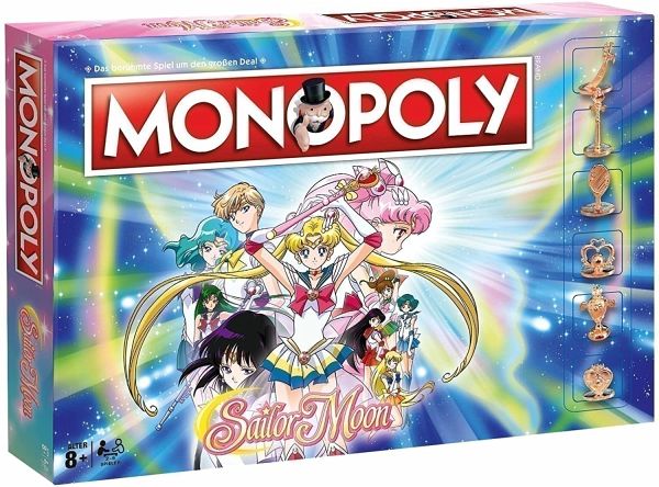 4er Set Schnapsgläser Shots Monopoly Sailor Moon Brettspiel Gesellschaftsspiel 