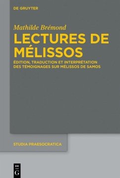 Lectures de Mélissos (eBook, PDF) - Brémond, Mathilde