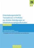 Entscheidungsmodell für Transaktionen in Portfolios aus direkten Beteiligungen an Infrastrukturprojektgesellschaften Entscheidungsmodell für Transaktionen in Portfolios aus direkten Beteiligungen an Infrastrukturprojektgesellschaften