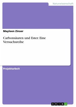 Carbonsäuren und Ester. Eine Versuchsreihe - Zinser, Mayleen