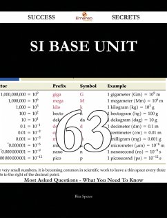 SI base unit 63 Success Secrets - 63 Most Asked Questions On SI base unit - What You Need To Know (eBook, ePUB)