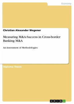 Measuring M&A-Success in Cross-border Banking M&A (eBook, ePUB)