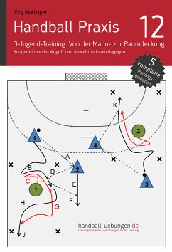 Handball Praxis 12 - D-Jugend-Training: Von der Mann- zur Raumdeckung - Kooperationen im Angriff und Abwehroptionen dagegen (eBook, ePUB) - Madinger, Jörg