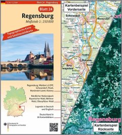 Topographische Karte und Satellitenbildkarte Regensburg