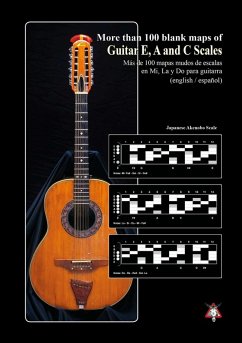Cover +100 Blank Maps of Guitar E, A and C Scales