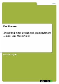 Erstellung eines geeigneten Trainingsplans Makro- und Mesozyklus - Klinsmann, Max