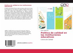 Política de calidad en las instituciones educativas - Adalid Ruiz, Pedro