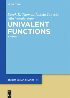 Univalent Functions - Thomas, Derek K.;Tuneski, Nikola;Vasudevarao, Allu