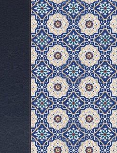 Rvr 1960 Biblia de Apuntes Edición Letra Grande, Piel Fabricada Y Mosaico Crema Y Azul