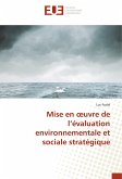 Mise en ¿uvre de l¿évaluation environnementale et sociale stratégique