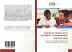 Examen et gestion de la qualité de l¿enseignement-apprentissage