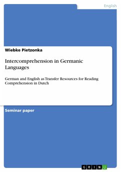 Intercomprehension in Germanic Languages (eBook, ePUB)