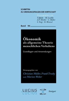 Cover Ökonomik als allgemeine Theorie menschlichen Verhaltens (eBook, PDF)