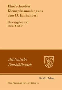Cover Eine Schweizer Kleinepiksammlung aus dem 15.Jahrhundert (eBook, PDF)