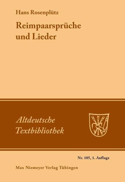 Reimpaarsprüche und Lieder (eBook, PDF)