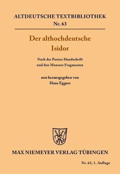 Der althochdeutsche Isidor (eBook, PDF)