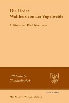 Cover Die Lieder Walthers von der Vogelweide (eBook, PDF)