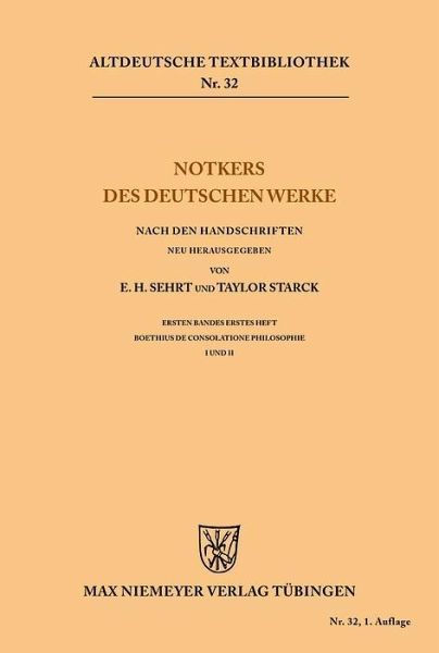 Notkers des Deutschen Werke (eBook, PDF)