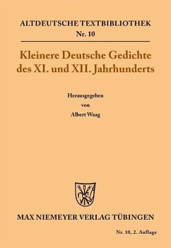 Kleinere Deutsche Gedichte des XI. und XII. Jahrhunderts (eBook, PDF)