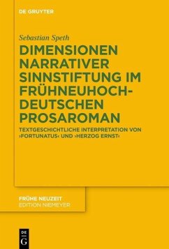 Cover Dimensionen narrativer Sinnstiftung im frühneuhochdeutschen Prosaroman (eBook, PDF)