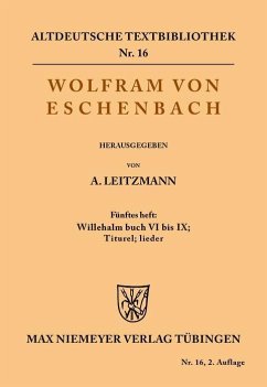 Cover Willehalm Buch VI bis IX; Titurel; Lieder (eBook, PDF)