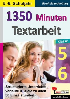 Cover 1350 Minuten Textarbeit / Klasse 5-6 (eBook, PDF)