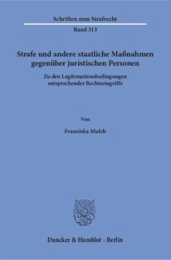 Cover Strafe und andere staatliche Maßnahmen gegenüber juristischen Personen.