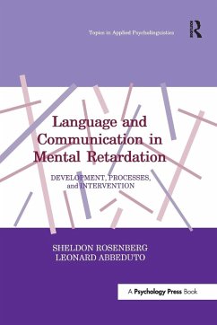 Language and Communication in Mental Retardation - Rosenberg, Sheldon; Abbeduto, Leonard